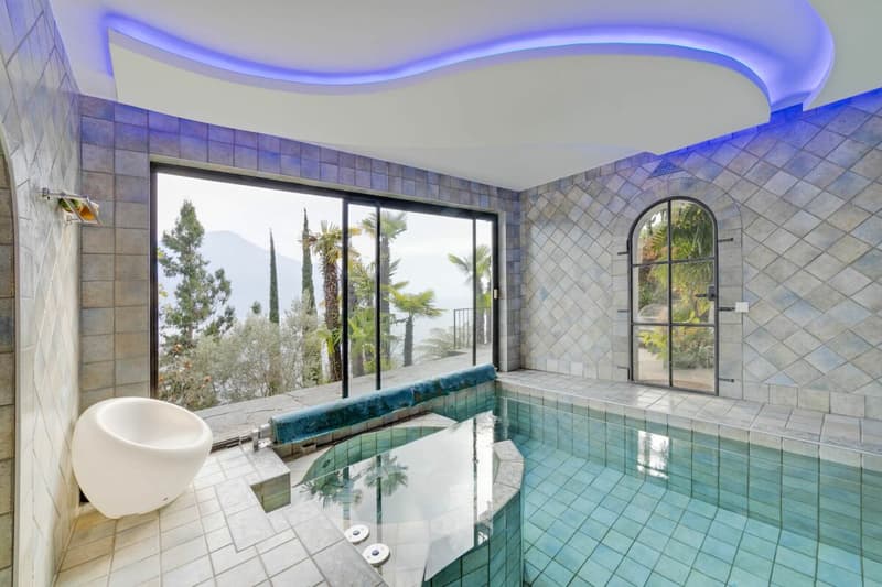 Villa méditerranéenne avec piscine à débordement et vue panoramique sur le lac Majeur - Brissago (4)