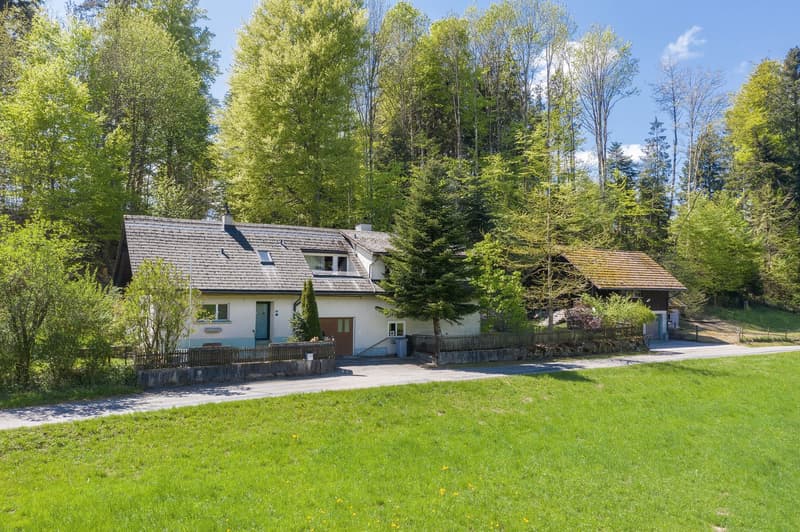 Idyllic nature with plenty of land, outbuilding & privacy – near Zug and Zurich (1)