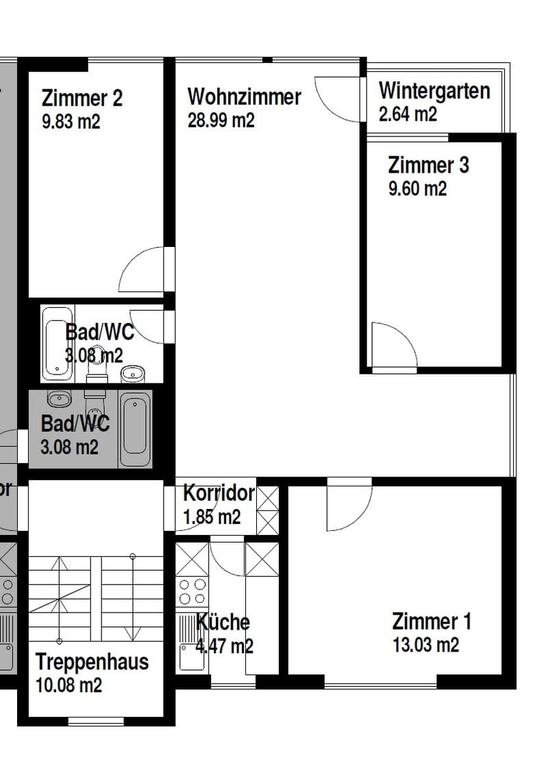 Gemütliche 2^4.5-Zimmerwohnung mit Balkon in ruhiger Lage  (Erlinsbach SO) (6)