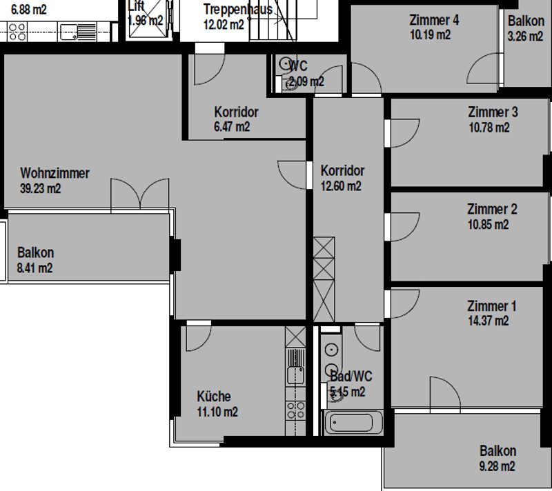 Traumhafte 5.5-Zimmerwohnung, 3. OG im schönen Lindenhof in Wettingen (10)