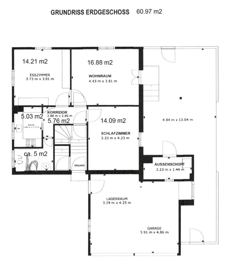 ERSTVERMIETUNG - Gemütliche 3-Zimmerwohnung mit grosser Terrasse und Gartenanteil (9)