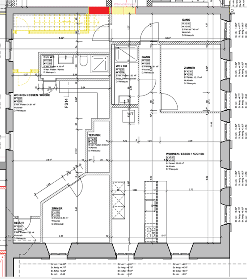 Grundrissplan 2-Zimmer-Wohnungen
