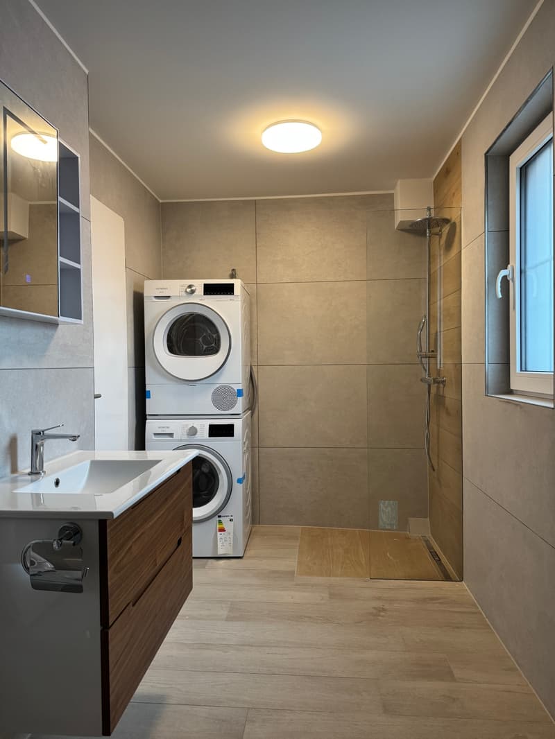 WC/Dusche mit Waschturm