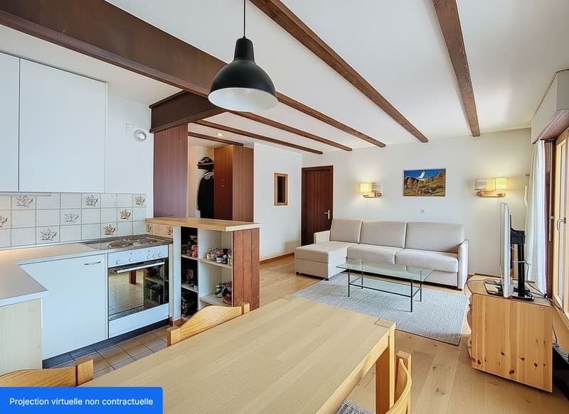 Charming 3.5-room attic apartment in Torgon with terrace (6)