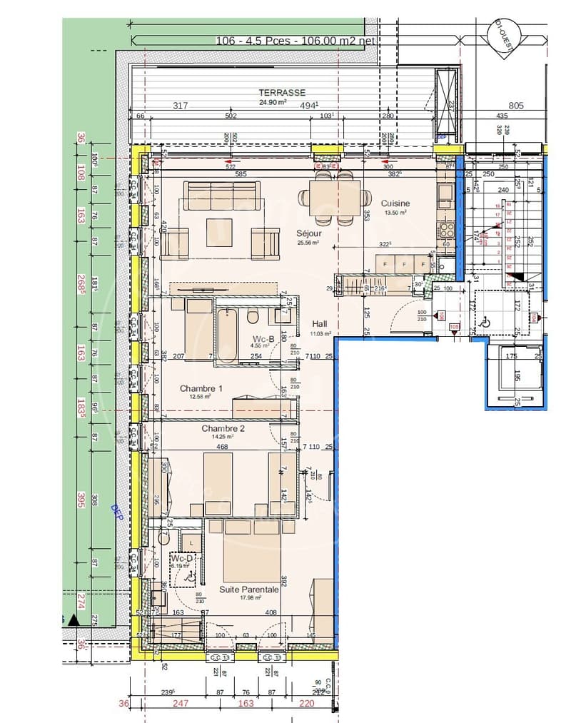 Beautiful 4.5-room apartment on the 2nd floor (1)