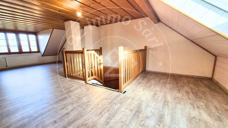 Charmant 2,5 pièces en duplex avec balcon et cheminée - Vauderens (5)