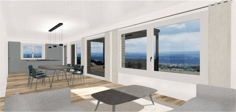 Votre refuge sur la colline - qualité de construction en bois avec vue sur les Alpes (Maison C) (3)