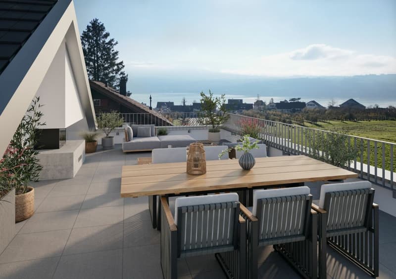Newly built pearl in Stäfa: Two residential units, garden, roof terraces & lake view (7)