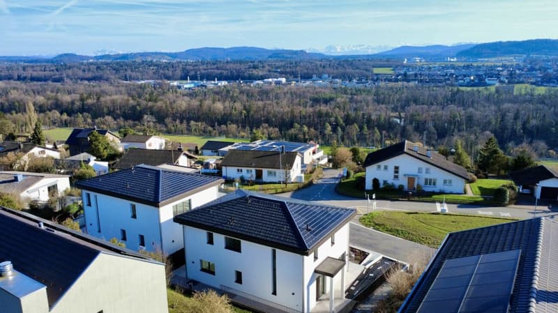 Habitation moderne au niveau le plus élevé - Villa Minergie avec vue sur les montagnes à Auenstein (4)