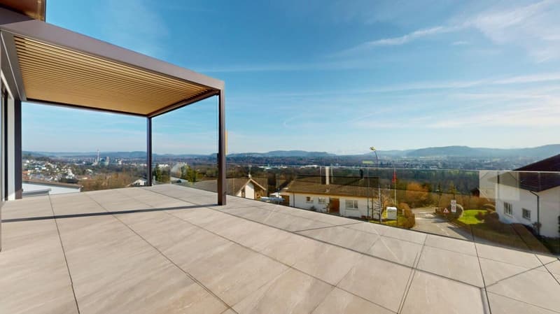 Maison de rêve avec technologie moderne, système solaire et terrasse spectaculaire avec vue sur les montagnes (5)