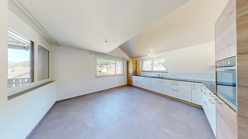 First-time occupancy! Exclusive 3.5-room maisonette apartment with large gallery & view (4)