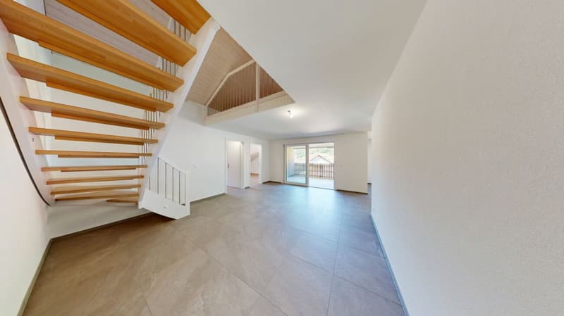 First-time occupancy! Exclusive 3.5-room maisonette apartment with large gallery & view (5)