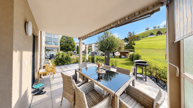 3.5 Zimmer Gartenwohnung mit sonnigem Sitzplatz und Blick ins Grüne (11)