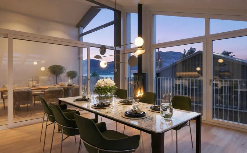 Appartement penthouse avec vue sur le lac - Vivre au-dessus des toits de Weggis (2)