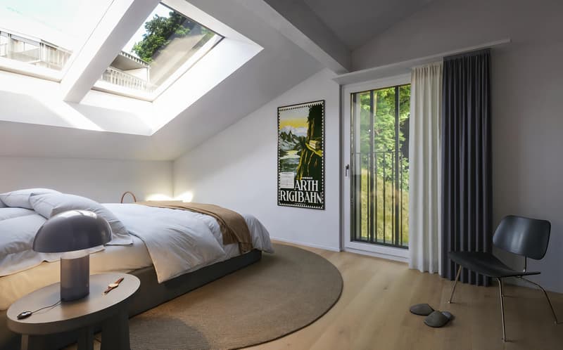 Appartement penthouse avec vue sur le lac - Vivre au-dessus des toits de Weggis (6)
