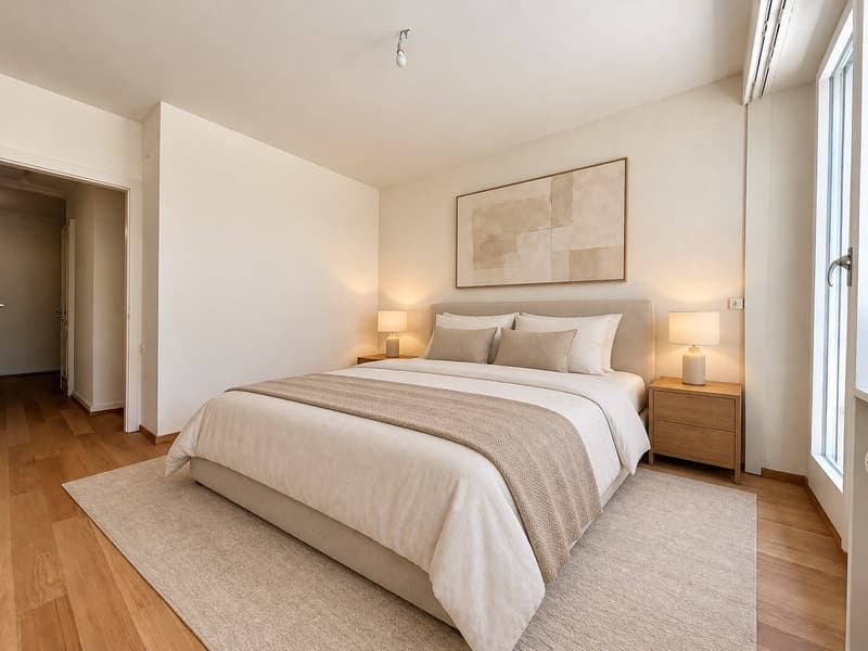 RARE: spacieux appartement de 4.5 pièces avec terrasse et piscine/ unique 2 bedroom unit (5)