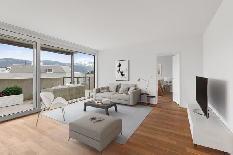4.5-Zimmer-Penthouse mit 2 Terrassen in Gwatt (Thun) mieten (2)