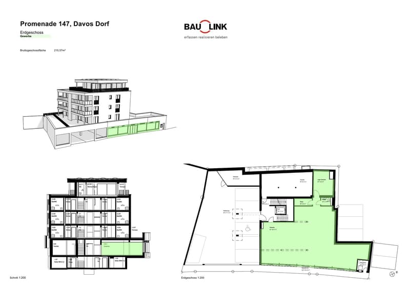 Floor plan of a multi-story building with multiple units, balconies, and a ground floor.