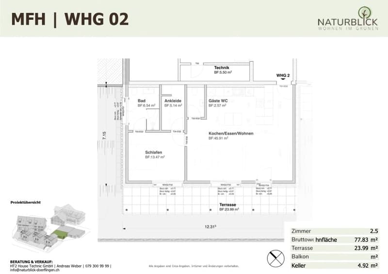Modern 2.5-room new apartment in Dörflingen (5)