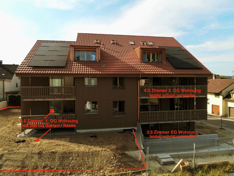 4.5-Zimmer-Wohnungen mit 360 m2 Rasenfläche (1)