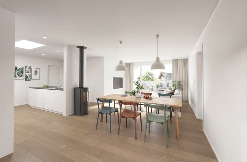 Exclusive 2.5-room attic apartment with large terrace in the new Radial Rupperswil construction project (2)
