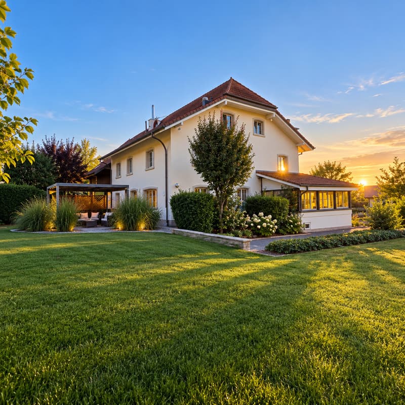 VERS-CHEZ-PERRIN | PAYERNE / 420 m² habitables · 7 chambres · Piscine · Jardin env. 1'500 m² / PRIX SUR DEMANDE.