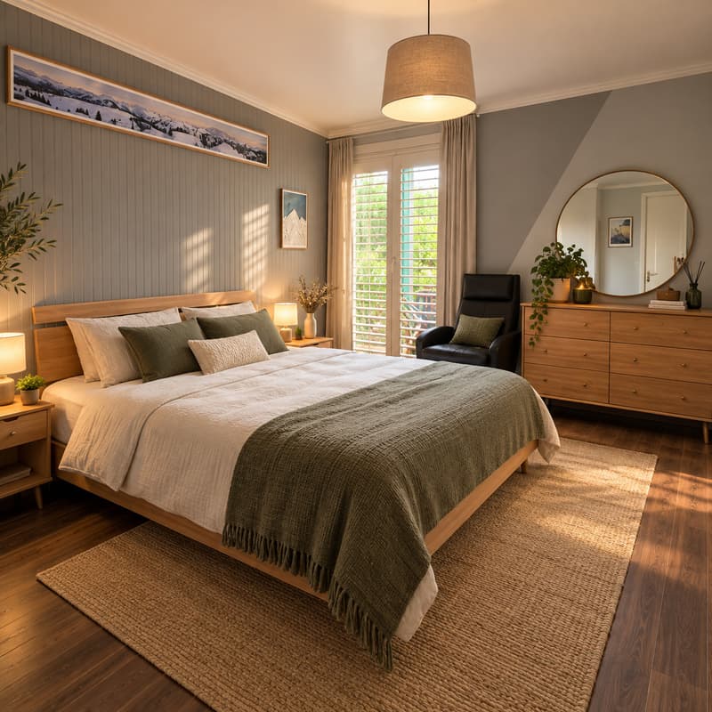Chambre avec proposition d'aménagement