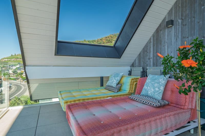 Attique neuf contemporain avec une magnifique vue lac & montagnes - Belle hauteur sous plafond (27)