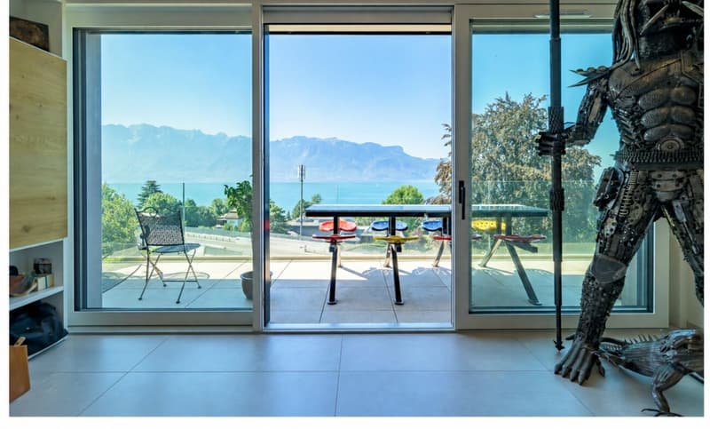 Attique neuf contemporain avec une magnifique vue lac & montagnes - Belle hauteur sous plafond (8)