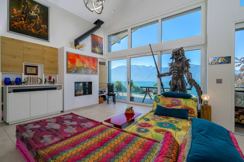 Attique neuf contemporain avec une magnifique vue lac & montagnes - Belle hauteur sous plafond (7)
