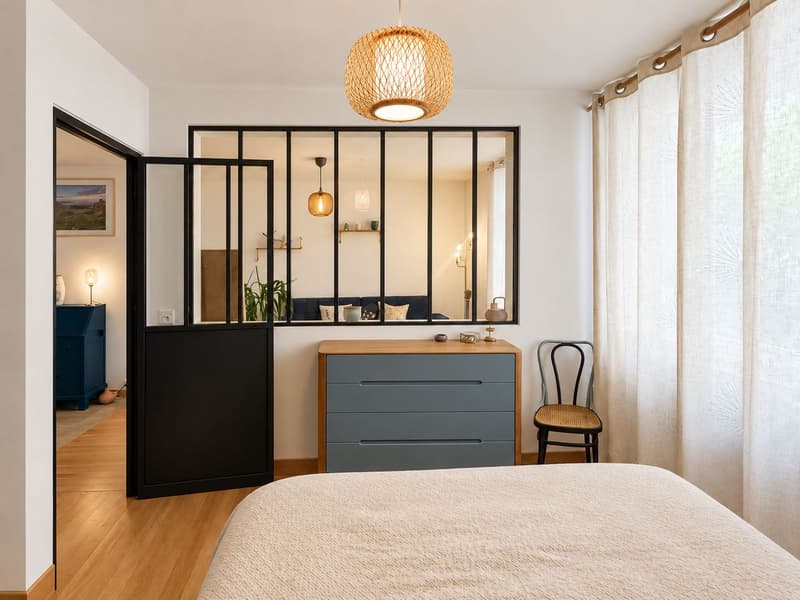 Vue de la chambre à coucher.