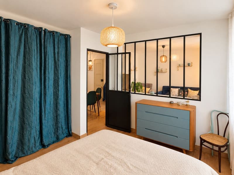 Vue de la chambre à coucher.