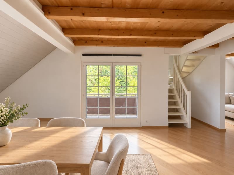 Duplex lumineux au dernier étage - Le charme de La Rippe au pied du Jura (2)