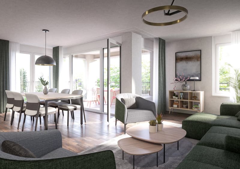 Hochwertige Neubauwohnung im Erdgeschoss mit zusätzlichem Studio für flexible Nutzung (1)