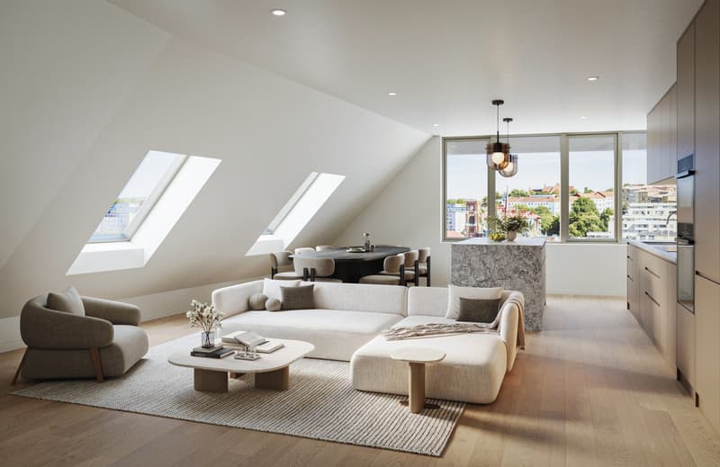 Über den Dächern der Stadt: Stilvolle Wohnung mit Outdoor-Lounge (1)