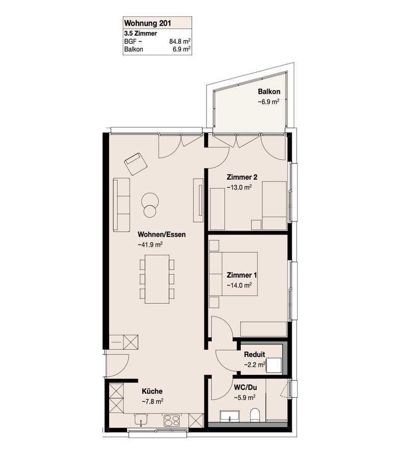 Appartement attrayant de 3,5 pièces avec une vue de rêve à St. Gallen (11)
