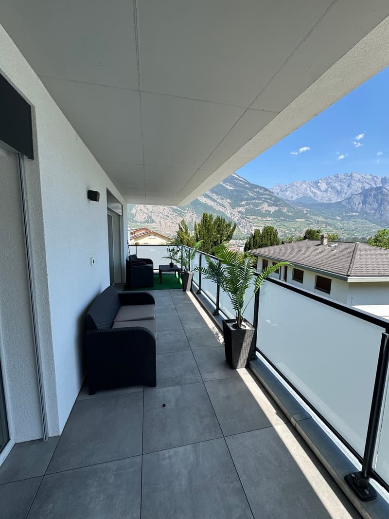 Casa familiare moderna di 5.5 locali a Saxon – Vista panoramica sulle montagne (15)