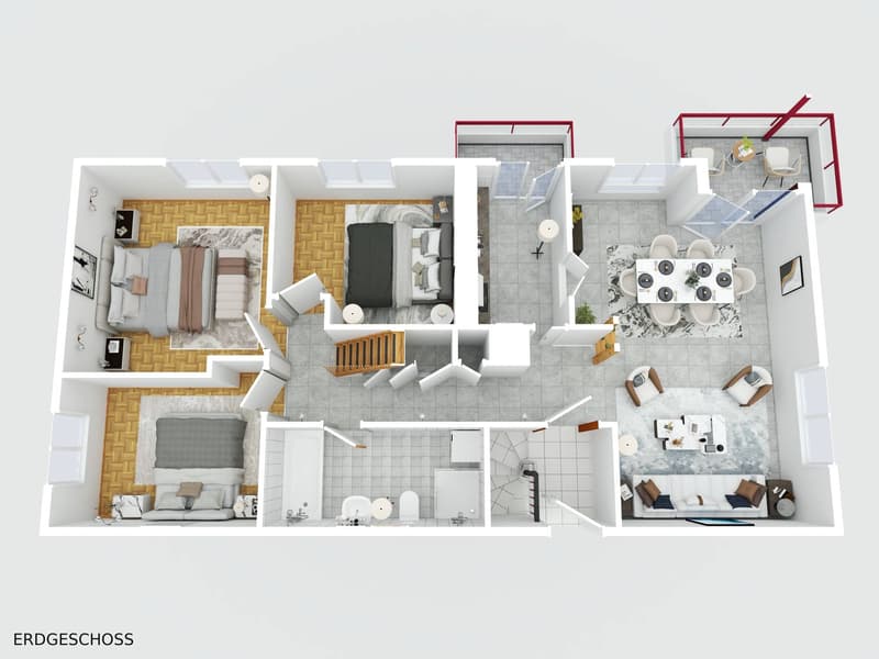 Appartamento di 4½ locali con galleria | ultimo piano | posizione soleggiata a sud a Sutz (2)
