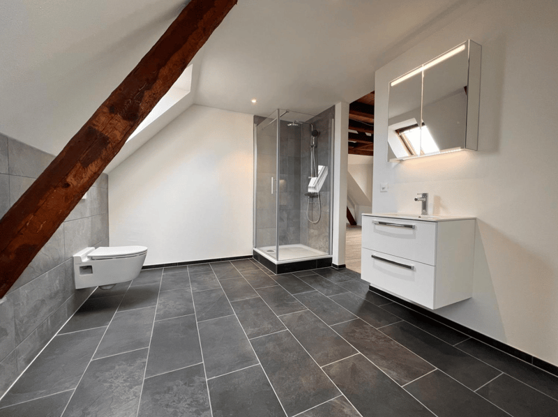 Appartement mansardé stylé avec hauts plafonds – modernisé & situé au centre (1)
