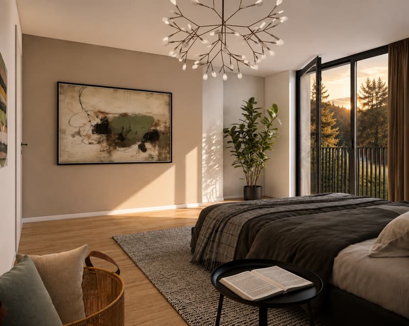 Exclusive new apartment with single-family house character and unobstructable lake and mountain view (3)