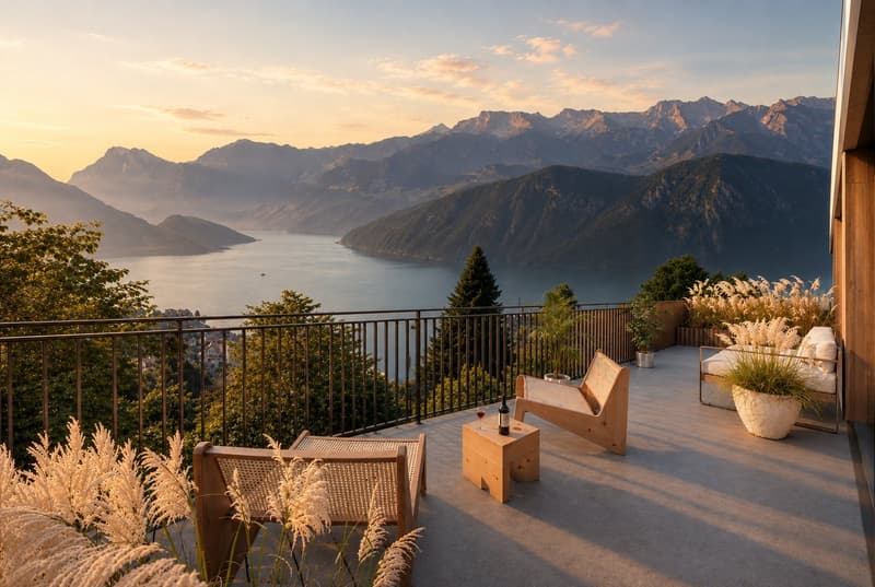 Exclusive new apartment with single-family house character and unobstructable lake and mountain view (1)