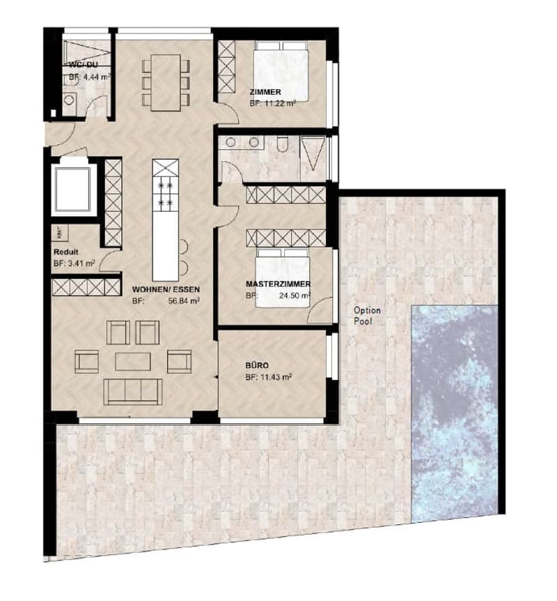 4.5-Zi.-Gartenwohnung mit grosser Terrasse in Reinach AG (6)