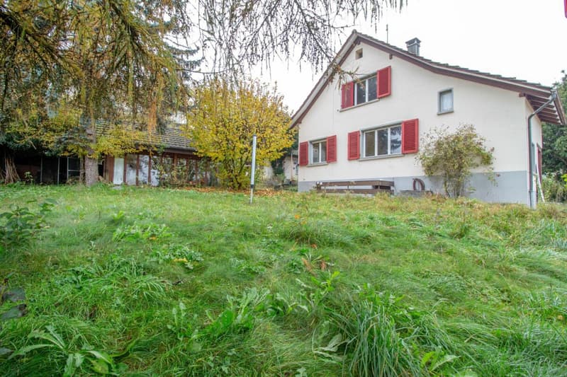 Freistehendes Einfamilienhaus mit Potenzial, separater grossen Werkstatt-/Garagengebäude (2)