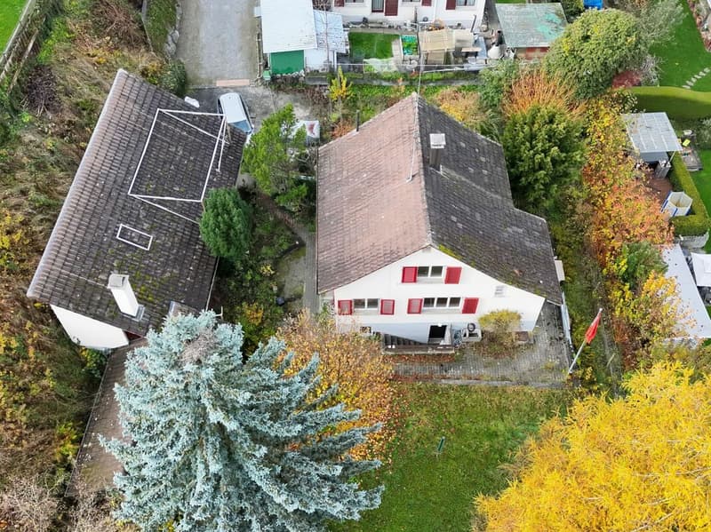 Freistehendes Einfamilienhaus mit Potenzial, separater grossen Werkstatt-/Garagengebäude (4)