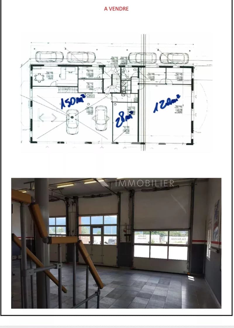Arcade 120 m² sur 2 niveaux avec mezzanine et 3 places de parc (3)
