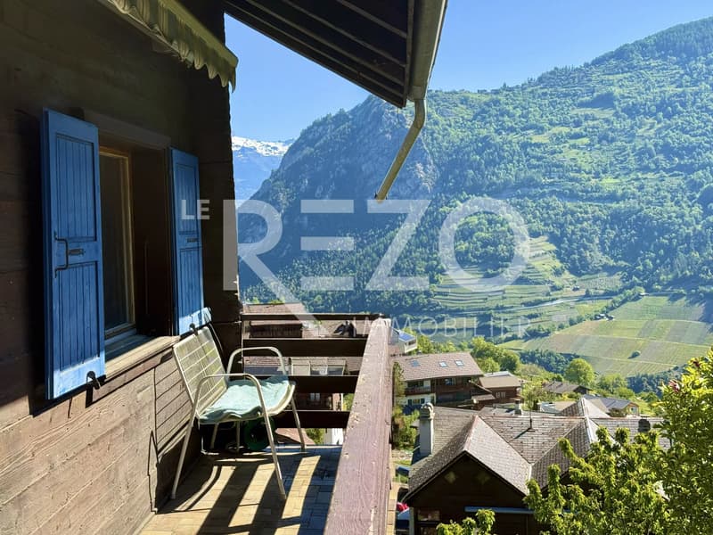 Village house with superb panoramic view. Vex, Val d'Hérens (1)
