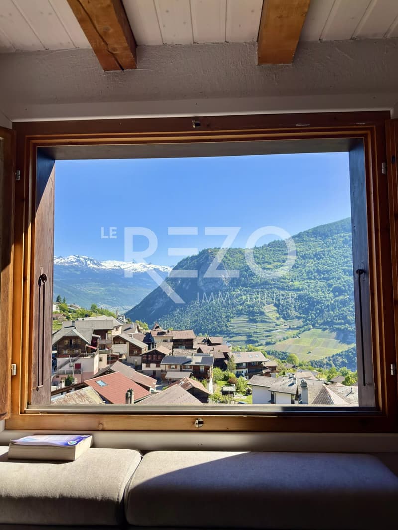Village house with superb panoramic view. Vex, Val d'Hérens (4)