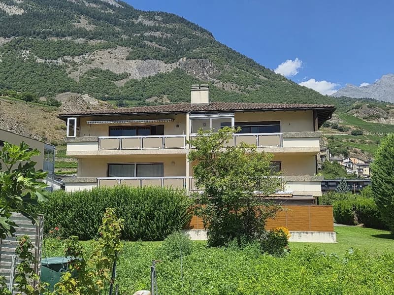 Incantevole appartamento di 2,5 locali a pian terreno nel cuore di Saillon (1)