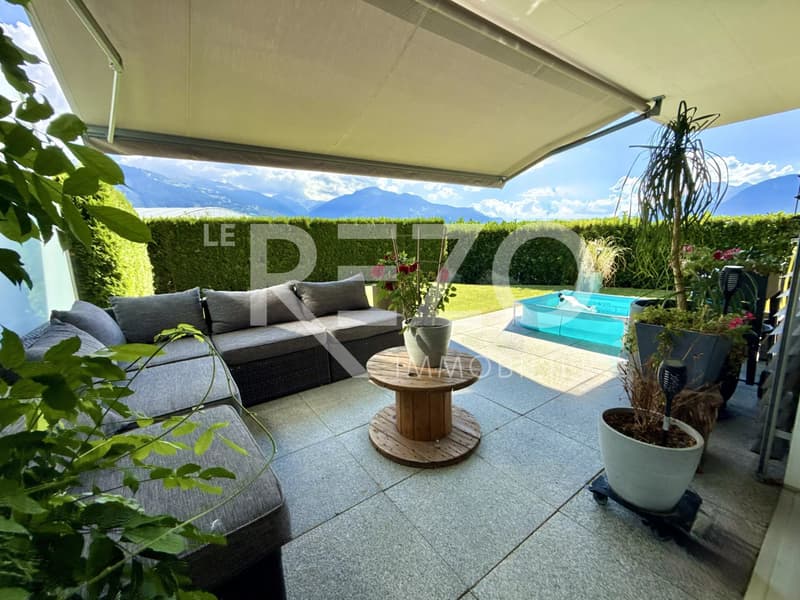 Superbe appartement de 3,5p avec grande terrasse, jardin et vue panoramique. SAVIÈSE, VS (1)