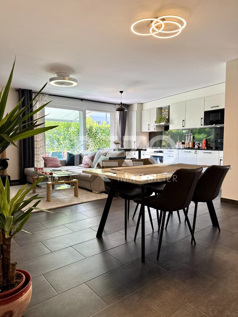 Confortable appartement de 3,5 pièces avec jardin. Vétroz, VS. (6)